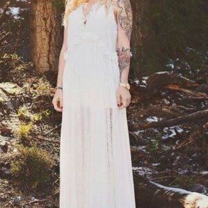 Express Lace Ruffle Romper Dress Size Small